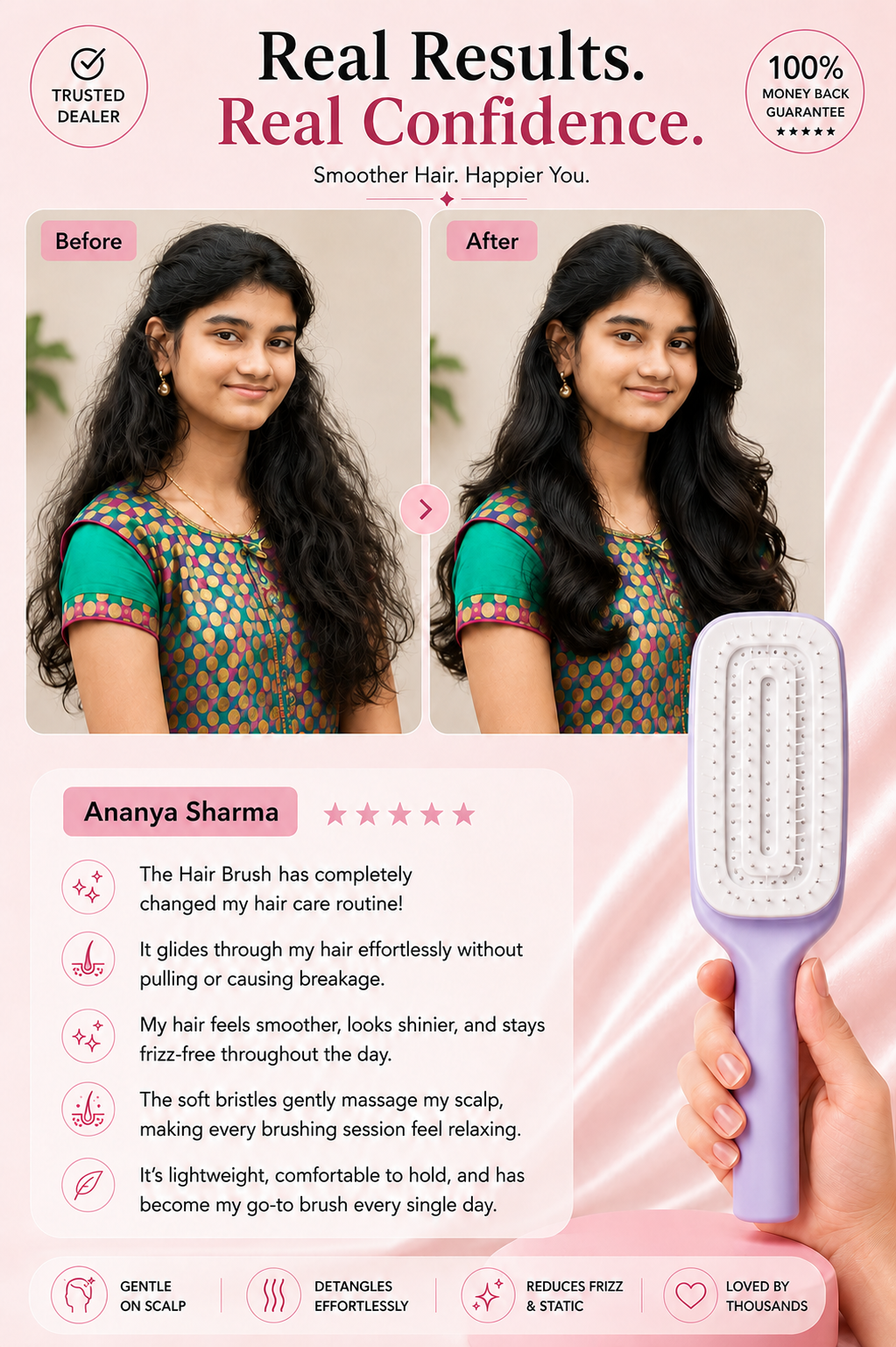 Reviplex™ Self-Cleaning Hair Brush