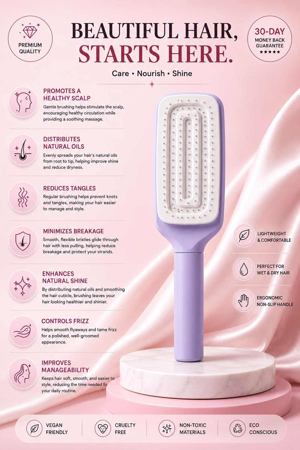 Reviplex™ Self-Cleaning Hair Brush