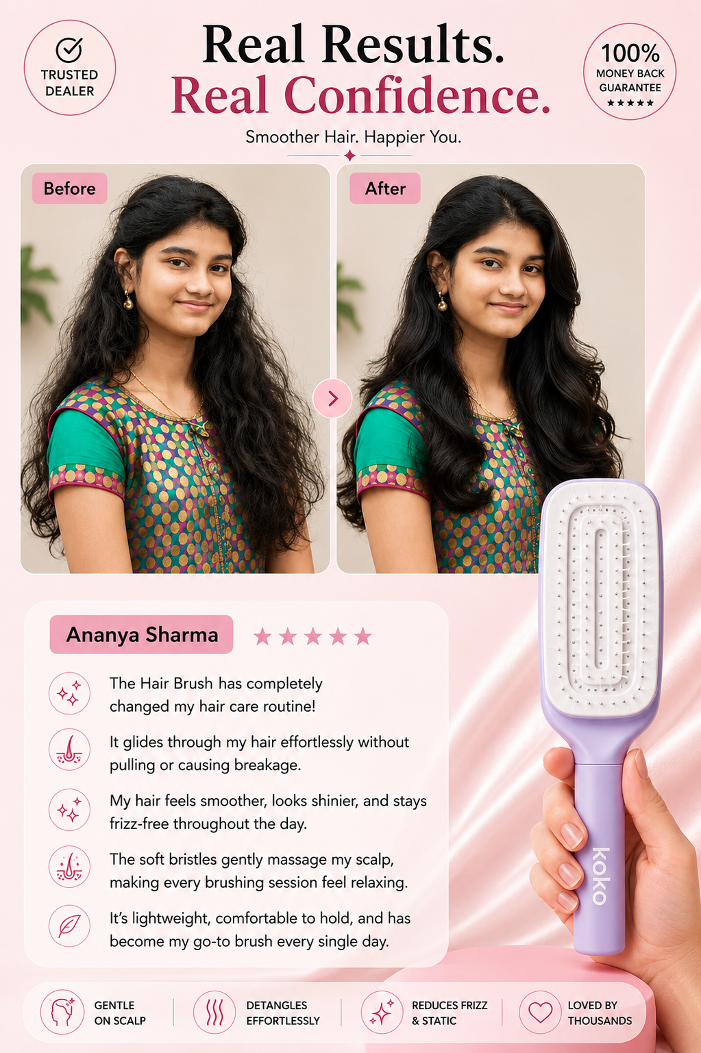 Reviplex™ Self-Cleaning Hair Brush