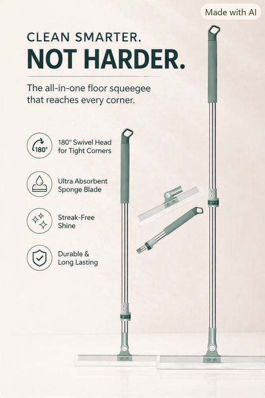 FlexiWipe – Multipurpose Wiper | Extendable-Rod | Silicon Blade | 180° Head